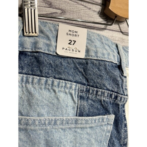 Pacsun Womens' Patch Work Jean Mom Shorts | Size 27 - Picture 4 of 9